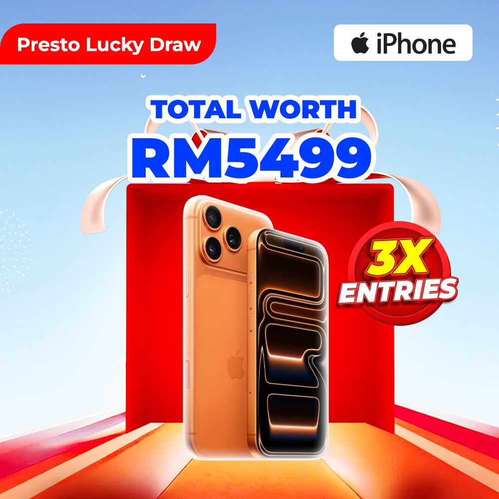[PRESTO LUCKY DRAW] Apple iPhone 17 Pro 256GB Orange (Worth RM5,499) (3x Entries)